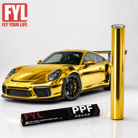 Film de protection de peinture automobile PPF en TPU chromé or riche effet miroir FYL 7,5 mil