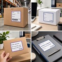 Étiquettes autocollantes vierges inscriptibles à la main, spécialement conçues pour être fixées sur les emballages extérieurs, cartons, boîtes, colis, en vrac, OEM, ODM