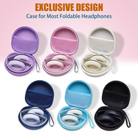 Étui de transport personnalisé durable à coque rigide en EVA Pochette pour casque de grande capacité avec fermeture éclair