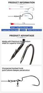 Aparejos de pesca de acero pesado Wild High-Performance Hook 12/0 16/0 Bull Rig para Nordic <span class=keywords><strong>Gallineta</strong></span> Black Drum Sharks Hecho en China - Product Image 6