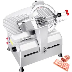 Desktop stainless steel semi-automatic commercial frozen meat slicer for sale