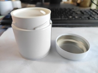 RTS 60*60/60*68mm 30g50g Boîte Vide de Qualité Alimentaire Petite Ronde Scellable pour Poudre de Matcha avec Couvercle Vissé Hermétique et Couvercle en Plastique Boîte en Métal