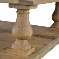 Table basse carrée en bois massif recyclé antique française HL290-120 Hoolnn pour le salon