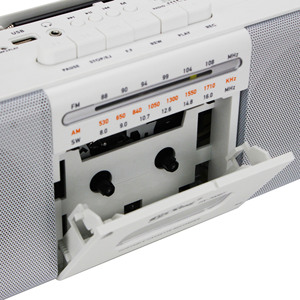 Factory Custom White Retro Cassette Recorder Player With <b>Bluetooth</b> <b>USB</b> FM AM Radio Stereo Boombox For Home Desktop Gift - Product Image 5