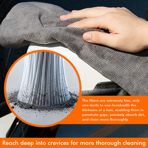 Handuk Pembersih Mobil Microfiber Mewah Lembut Bertekstur Mutiara <span class=keywords><strong>Besar</strong></span> untuk Anti Gores, Pengeringan Cepat, Poles, dan Hasil Akhir Berkilau - Product Image 3