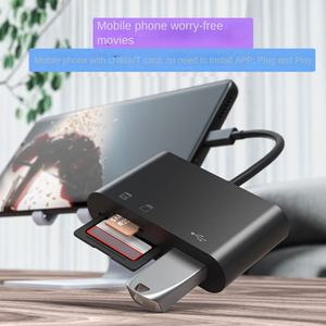 ตัวอ่านการ์ด Type-C เป็น SD/TF พร้อมสายแปลง OTG สำหรับโทรศัพท์มือถือและคอมพิวเตอร์ ช่องต่อ <span class=keywords><strong>USB</strong></span> 2.0 ภายนอก วัสดุ ABS - Product Image 3