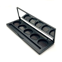 Étui magnétique vide personnalisé pour 5 fards à paupières, emballage de maquillage rechargeable, palette de fards à paupières 5 couleurs avec pinceau et fenêtre