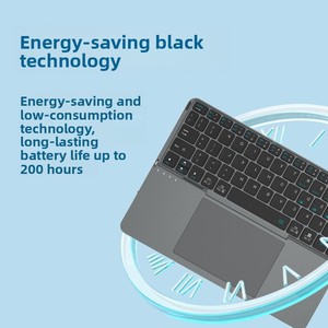 Custodia Staccabile Compatibile con <span class=keywords><strong>Tablet</strong></span> e Smartphone, Mini Tastiera Wireless per Samsung <span class=keywords><strong>Huawei</strong></span> - Product Image 3