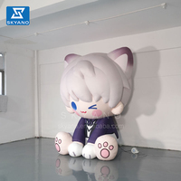 Décoration de fête de vacances Modèle de dessin animé gonflable Mascotte gonflable de chat garçon