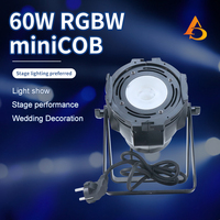 Mini Proyector LED COB RGBW 4 en 1 de 60W, DMX512, Enfoque Ajustable, para DJ, Discoteca, Bar, Fiesta, Boda, Iluminación de Escenario