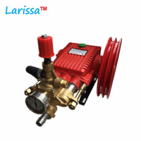 Penggunaan Pertanian Pompa Plunger Tekanan Tinggi Sabuk Drive Washer Pompa Semprot Peralatan Troli Mesin Bensin Power Sprayer