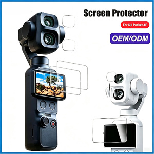ฟิล์มกระจกนิรภัยสำหรับ DJI OSMO Pocket 4P ฟิล์มกันรอยเลนส์และหน้าจอสำหรับกล้อง Pocket 3/4/4P ฟิล์มใสป้องกันรอยขีดข่วนแบบ HD - Product Image 1