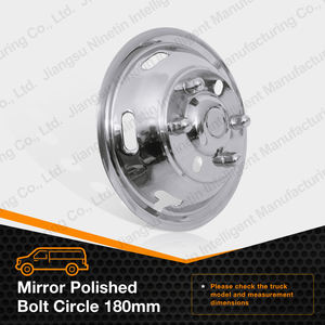 Coprimozzo Ruota da 16 Pollici per <span class=keywords><strong>Iveco</strong></span> <span class=keywords><strong>Daily</strong></span> 50C/Ford Transit con Ruote Gemellate dal 2016 in poi, in Acciaio Inox Lucidato a Specchio per <span class=keywords><strong>Camion</strong></span> - Product Image 4