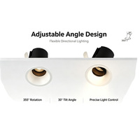 Mini spot LED encastré sans cadre, découpe de 35 mm, 9W, CRI95, anti-éblouissement, CCT personnalisé pour l'éclairage commercial des magasins et des hôtels