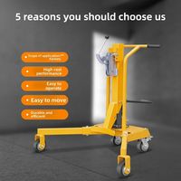 Nouveau chariot manuel hydraulique pour seaux d'huile, chariot de transport de seaux d'huile à pince bec d'aigle autobloquante pour entrepôt