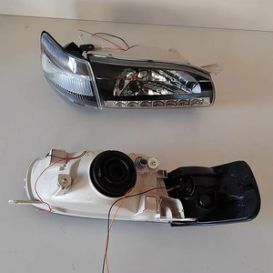 4 pièces de phares de voiture à <span class=keywords><strong>LED</strong></span> modifiés pour Toyota Corolla AE110 AE111 AE112 AE114 CE110 CE114 EE110 Noir Gauche et Droit - Product Image 5