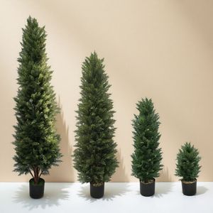 <span class=keywords><strong>Sapin</strong></span> de Noël artificiel <span class=keywords><strong>en</strong></span> cyprès, style tour, décoratif, sur pied, centre de table, <span class=keywords><strong>en</strong></span> plastique, taille 100-200 cm, <span class=keywords><strong>pour</strong></span> mariage - Product Image 5