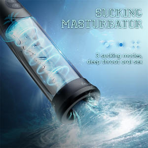 เครื่องปั๊มน้ำสำหรับอวัยวะเพศชาย - เครื่องช่วยสำเร็จความใคร่ชายแบบดูดอัตโนมัติ 3 โหมด ของเล่นทางเพศสำหรับผู้ชาย ปั๊มและอุปกรณ์เพิ่มขนาดสำหรับการดูแลอวัยวะเพศชายในน้ำ - Product Image 3