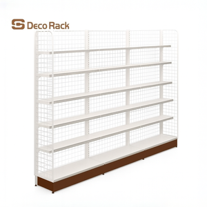 رفوف سلكية مزدوجة الجوانب للسوبر ماركت |   رف عرض معدني لمتاجر التجزئة |   وحدة رفوف خلفية قابلة للتعديل بتصميم شبكي - Product Image 5