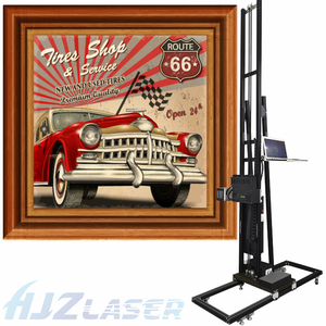Una stampante automatica di grande formato 3D UV verticale A getto d'inchiostro per pittura da parete <span class=keywords><strong>macchina</strong></span> da <span class=keywords><strong>disegno</strong></span> sulle piastrelle di vetro parete bianca con ruote - Product Image 2
