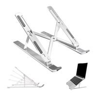 Support pour ordinateur portable en alliage d'aluminium, réglable en hauteur, pliable, support de bureau pour tablette, support pour ordinateur portable, support pour tablette