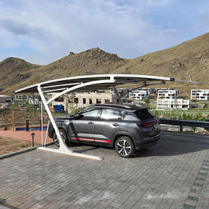 Tente de stationnement de voiture de résidence à vent fort prête à l'emploi Abris d'auto de style simple avec <span class=keywords><strong>bois</strong></span> traité sous pression naturel pour garage de voiture - Product Image 1