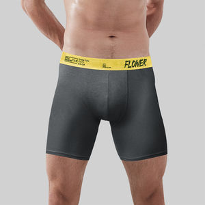 Calzoncillos bóxer de algodón suave y cómodos para hombre ODM/OEM, pantalones cortos transpirables Algodon Panty con diseño de letras personalizable - Product Image 6