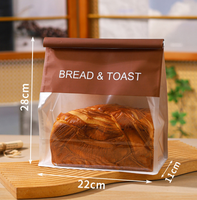 Sacs d'emballage pour pain imprimés sur mesure avec fenêtre, pochettes en papier kraft de qualité alimentaire pour boulangerie et toasts