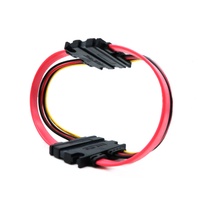 YZlink 30cm 18AWG Sata 22 pines macho a hembra extensión cableado externo disco óptico duro datos Cable de extensión de alimentación