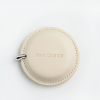 Ruban à mesurer rétractable en cuir PU avec logo personnalisé, bord d'huile rond, mesure sur mesure, 1.5m, cadeau promotionnel, mini mode portable