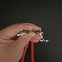 Universal portátil multifuncional USB 2,0 aleación de zinc colores tejido súper carga USB A a USB C cables