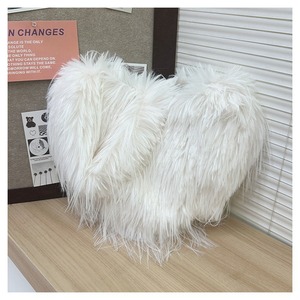 Zixi Cross-border 2025 New High-End Long Fur Women's Bag, Personalized <b>Plush</b> Shoulder Bag, Crossbody Bag with <b>Large</b> Heart Fur - Product Image 3