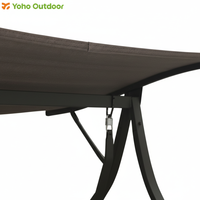 YOHO OEM Fauteuil suspendu d'extérieur en acier au design moderne pour adultes et enfants, balançoire de patio avec auvent