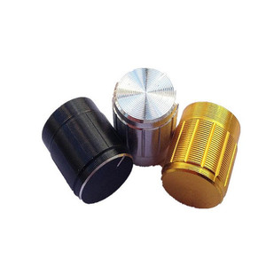 BONENS <b>Model</b> Bonens Curved Surface Volume Locking Type 6mm Shaft Trimming Potentiometer Knob <b>D</b>-axis Aluminum Alloy - Product Image 3