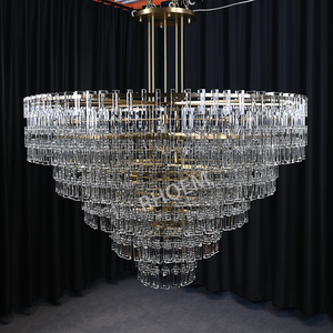 Lustre Rond Étages RHOEM Marignan pour Salon, Villa, Lustre en Cristal pour Escalier, Luminaires de Luxe pour Décoration Intérieure - Product Image 2