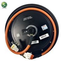 QS 12 pouces 2000W 35H 48-96V moteur à courant continu sans balais Durable étanche avec plaque de lumière noire pour motos électriques