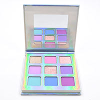 Palette de fards à paupières en carton personnalisée avec neuf couleurs, choisissez vos propres couleurs, fards à paupières en marque privée