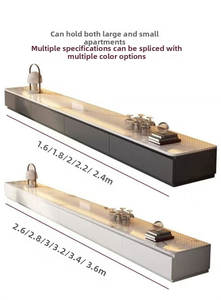 Nouveau Meuble <span class=keywords><strong>TV</strong></span> Moderne et Simple en Bois Massif, Combinaison Sol/Plafond pour Petit Appartement, Salon ou Chambre - Product Image 2