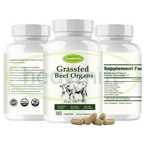 Supplément d'organe de boeuf Healthife foie nourri à l'herbe coeur pancréas rein poumon rate moelle osseuse 7 organes de boeuf capsule complexe - Product Image 3