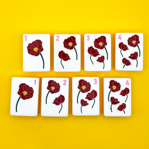 Juego <span class=keywords><strong>de</strong></span> Mahjong Americano <span class=keywords><strong>de</strong></span> Lujo en Amarillo Brillante, Fichas <span class=keywords><strong>de</strong></span> Acrílico con Diseño Artístico Personalizado, Reglas NMJL, 160 Piezas para Fiestas en Casa - Product Image 2