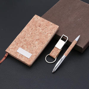 Ensemble de stylos à bille en liège B5, pour journal intime, Agenda, ensemble cadeau, avec boîte en papier - Product Image 5