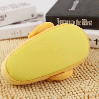 Cadeau mignon bon marché confortable de haute qualité d'enfants en peluche pantoufles en forme d'animal de canard jaune d'intérieur