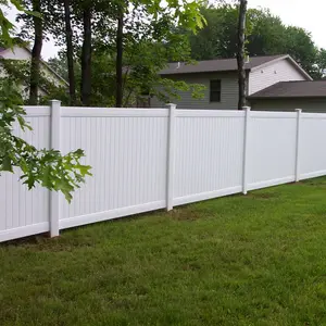 6 piedi, hx8ft. W recinzione privata in PVC vergine schermo vinile bianco plastica privacy pannelli di recinzione economici