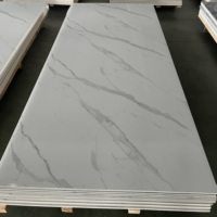 Panneau mural en PVC effet marbre brillant, écologique, revêtement UV, imperméable, pour murs intérieurs, salon, fabriqué par Ballun.