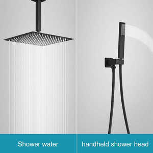 معدات دش تثبت بالسقف، طقم فاخر معدات دش وخلاط بوابل مياه للحمام، رأس دش بوابل مياه محمول باليد - Product Image 4