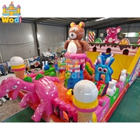 Structures gonflables sur le thème des dinosaures Mickey Park pour les aires de jeux