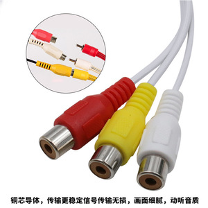 Cable AV RCA Macho a Hembra 3 en 1 para TV, Adaptador de Audio y Video para Computadora con Revestimiento de PVC - Product Image 3