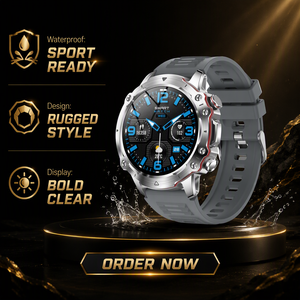 Herren Sport Smartwatch <span class=keywords><strong>SW34</strong></span> Runder Touchscreen Fitness-Tracker Herzfrequenzmesser GPS Outdoor-Armbanduhr - Product Image 6