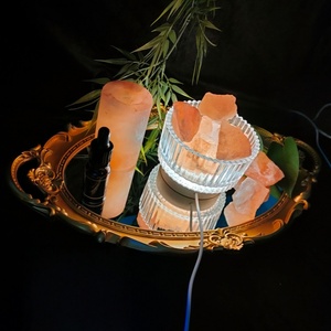 Lámparas de Sal Rosa del Himalaya Orgánica para Difusor de Aromaterapia, Decoración de Interiores, Salas de Meditación - Marca Shengping - Product Image 2