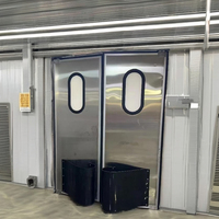 Porte d'accès anti-bruit SUS Swing Porte de trafic d'impact en acier inoxydable de stockage de chambre froide